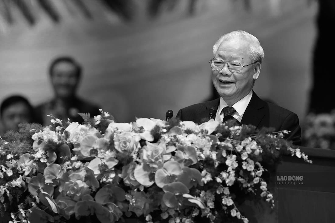 ổng Bí thư Nguyễn Phú Trọng đến dự Đại hội đại biểu toàn quốc lần thứ XIII Công đoàn Việt Nam, tháng 12.2023. Ảnh: Hải Nguyễn